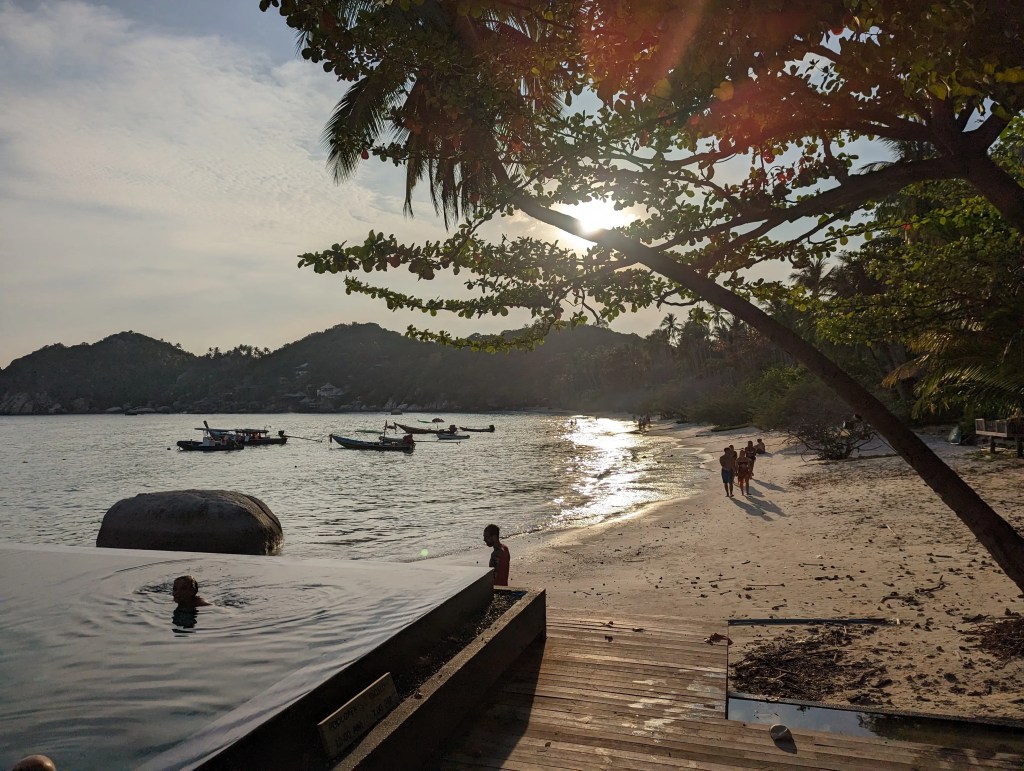 Koh Tao Strand bei Sonnenuntergang – erste Überlegungen zur Auswanderung nach Thailand